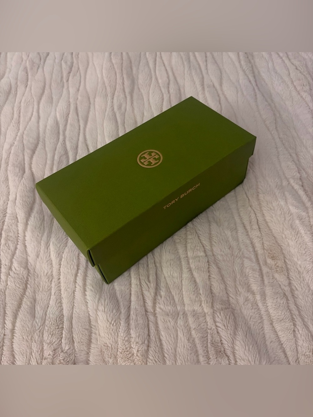 Tory Burch EMPTY Green Shoe Box Storage Gift Box & Bag Closet Display W/ Tissue